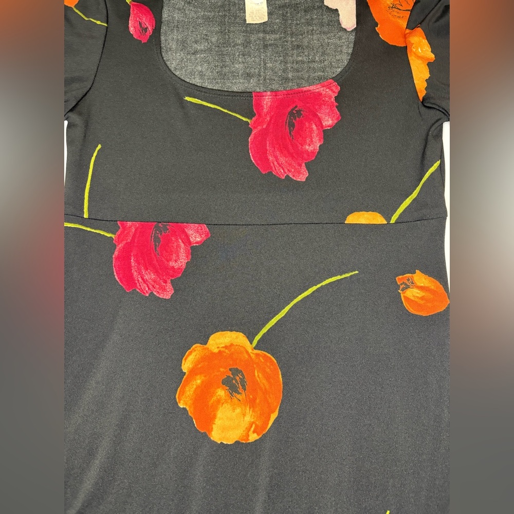Vintage Karin Stevens Floral Dress – Women’s Size 12 - Picture 5 of 5